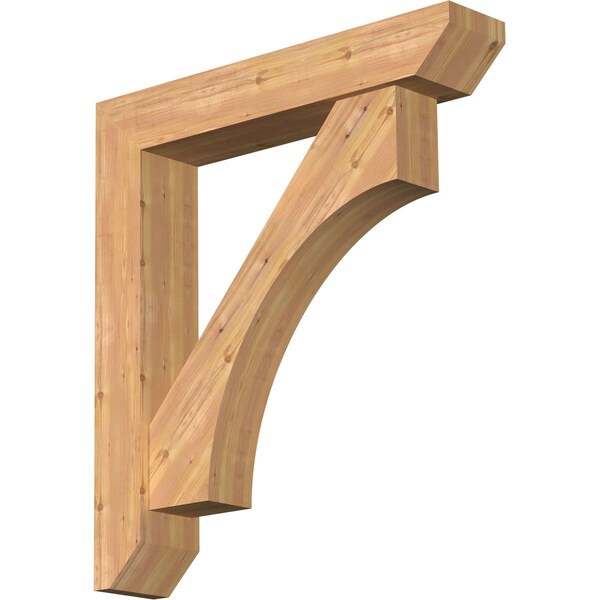 Ekena Millwork Westlake Slat Smooth Bracket w/ Offset Brace, Western Red Cedar, 7 1/2"W x 40"D x 44"H BKT0806X40X44WTL06SWR - main